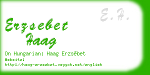 erzsebet haag business card