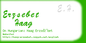 erzsebet haag business card